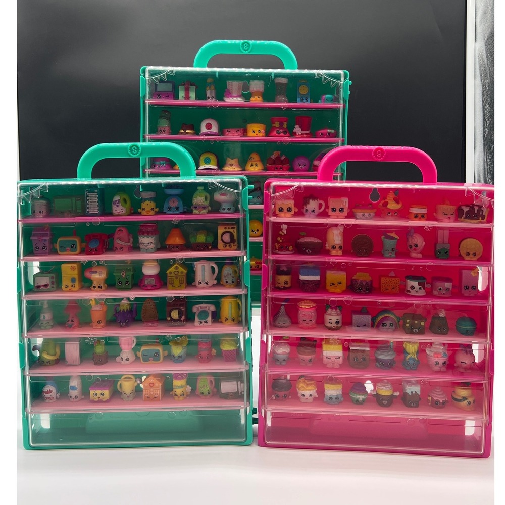 Shopkins Lot of 3 Carry Cases including 144 Shopkins
